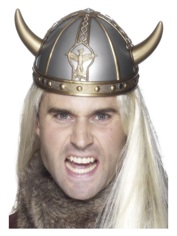 Viking Helmet, Gold & Silver Dress Loud