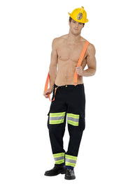 Fever Male Firefighter Costume, Blue Dress Loud