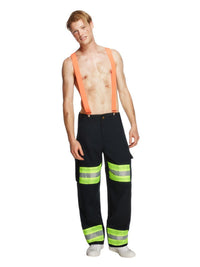 Fever Male Firefighter Costume, Blue Dress Loud