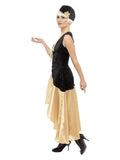 20s Gatsby Girl Costume, Black Dress Loud