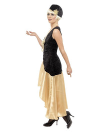 20s Gatsby Girl Costume, Black Dress Loud