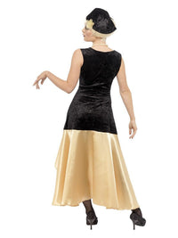 20s Gatsby Girl Costume, Black Dress Loud