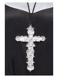 Ornate Cross Pendant, Silver Dress Loud