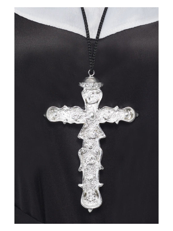 Ornate Cross Pendant, Silver Dress Loud