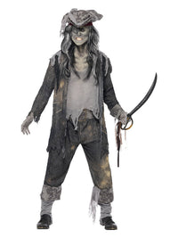Deluxe Ghost Ship Ghoul Costume, Grey Dress Loud