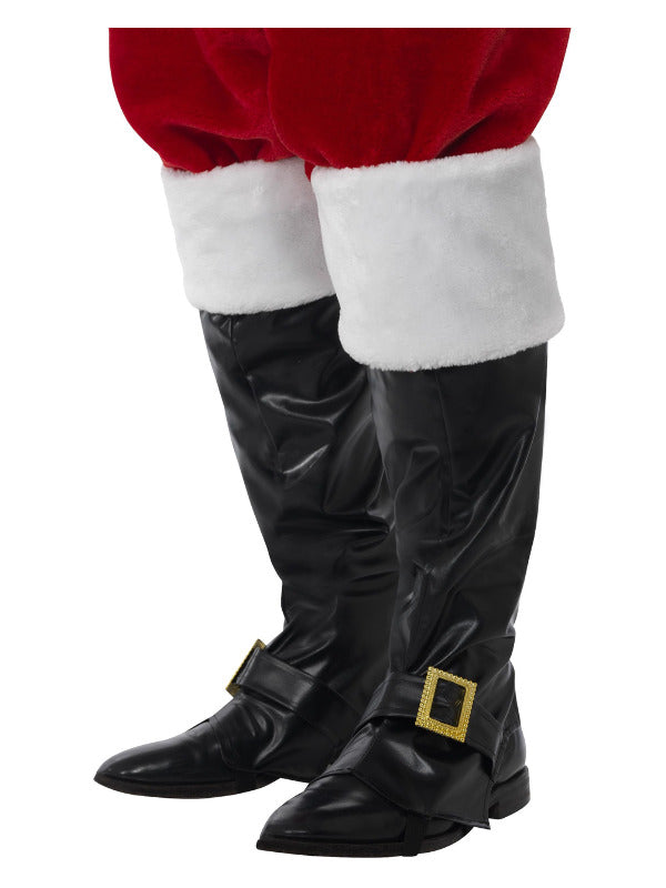 Santa Boot Covers, Black Dress Loud