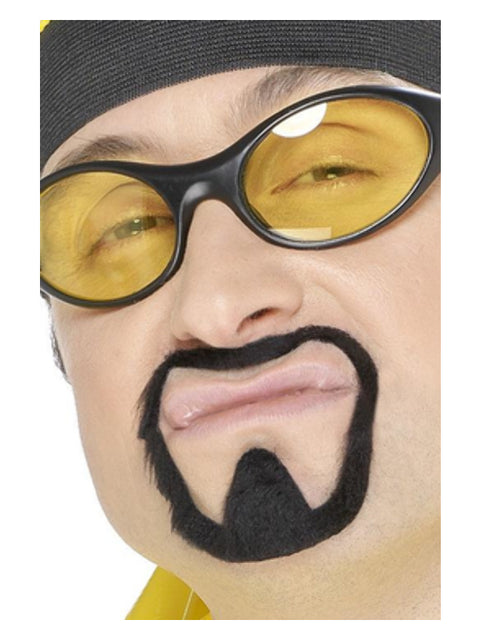 Herb Warrior Tash & Goatee Beard Set, Black Dress Loud