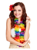 Bright Large Lei, Rainbow Dress Loud
