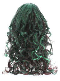 Monster Wig, Black & Green Dress Loud