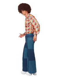 70s Retro Costume, Blue Dress Loud