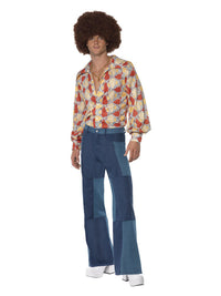 70s Retro Costume, Blue Dress Loud