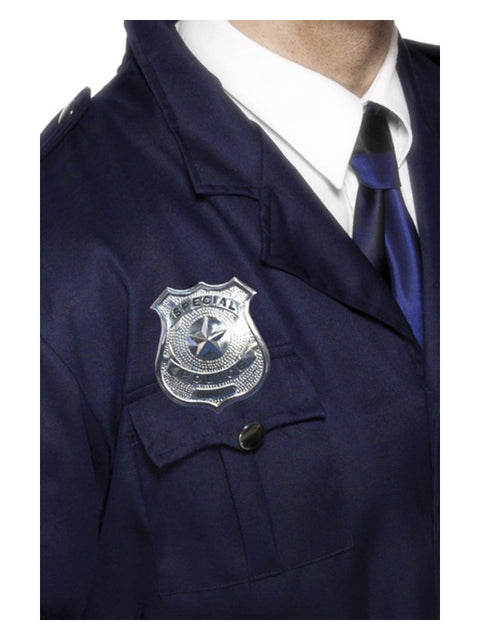 Metal Police Badge, Silver Dress Loud
