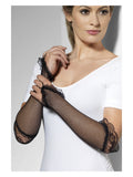 Fingerless Fishnet Gloves Black, Black Dress Loud