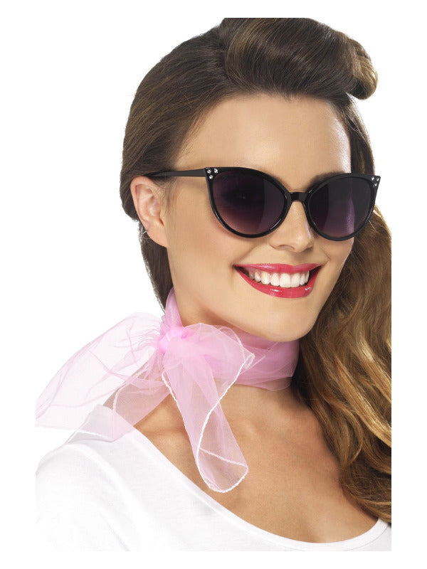 50s Neck Scarf, Pink Dress Loud