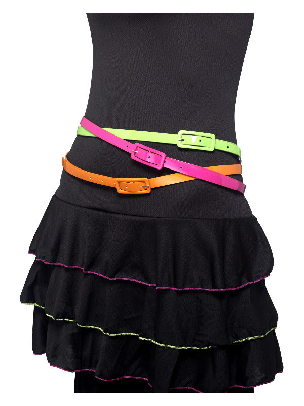 Neon Belts, Neon Multi-Coloured Dress Loud