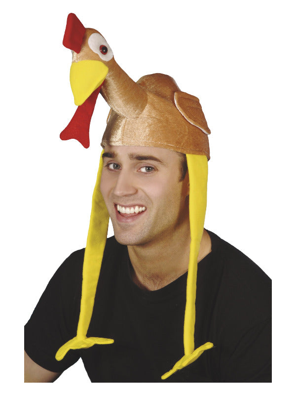 Gobbler Bonnet Turkey Hat, Brown Dress Loud