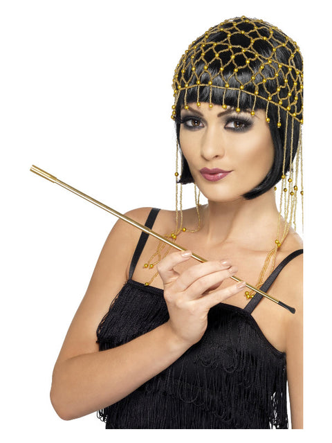 Gold Extendable Cigarette Holder, Gold Dress Loud