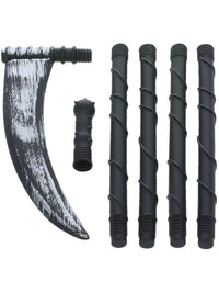 Extendable Grim Reaper Scythe, Black Dress Loud