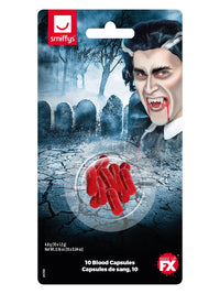 Smiffys Make-Up FX, Powder Blood Capsules, Red Dress Loud