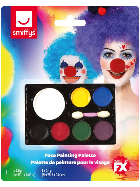 Smiffys Make-Up FX, 7 Colour Palette, Grease, Mult Dress Loud