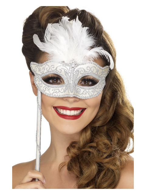 Baroque Fantasy Eyemask, Silver Dress Loud