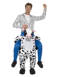 Piggyback Cow Costume, Black Dress Loud