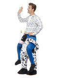 Piggyback Cow Costume, Black Dress Loud