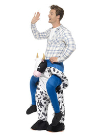 Piggyback Cow Costume, Black Dress Loud
