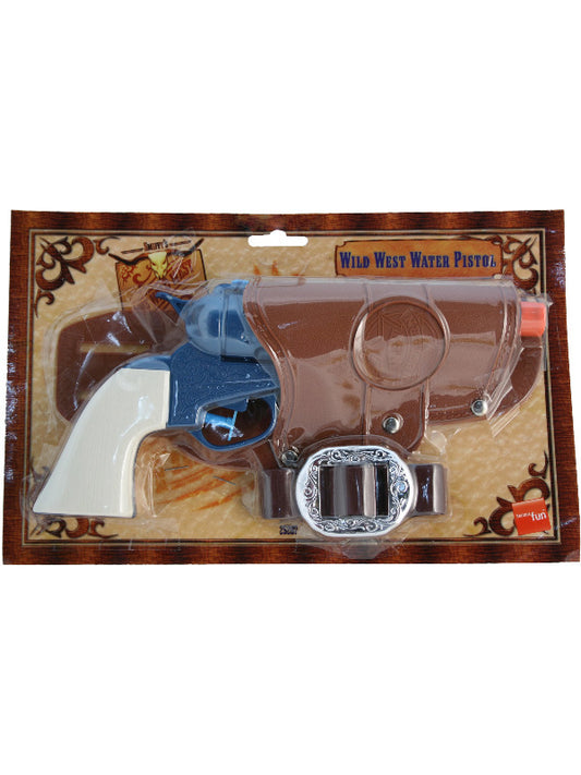 Western Water Pistol, Single Blue Gun, 25x13cm