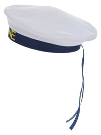 Marine Sailors Hat, White Dress Loud