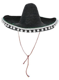 Sombrero Straw Hat, Black Dress Loud