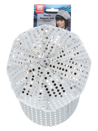 Disco Sequin Hat, Silver Dress Loud