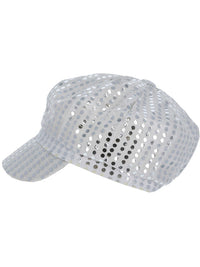 Disco Sequin Hat, Silver Dress Loud