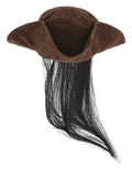 Leather Look Pirate Hat, Brown Dress Loud