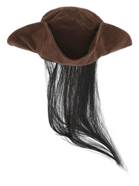 Leather Look Pirate Hat, Brown Dress Loud
