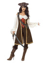 High Seas Pirate Wench Costume, Brown