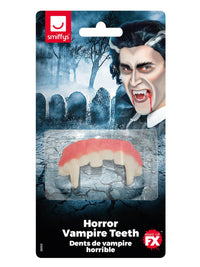 Smiffys Make-Up FX, Horror Vampire Teeth, White Dress Loud