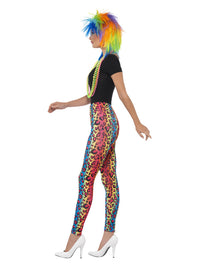 Neon Leopard Print Leggings, Multi-Coloured Dress Loud
