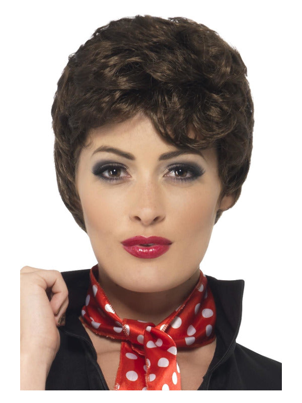 Grease Rizzo Wig, Brown Dress Loud