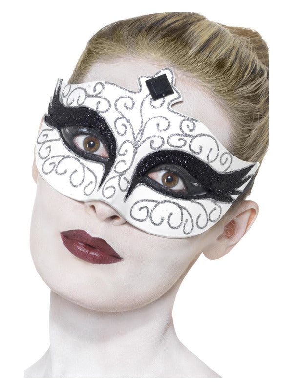 Gothic Swan Eyemask, White Dress Loud