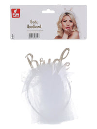 Bride Headband, White Dress Loud
