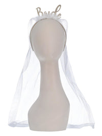 Bride Headband, White Dress Loud