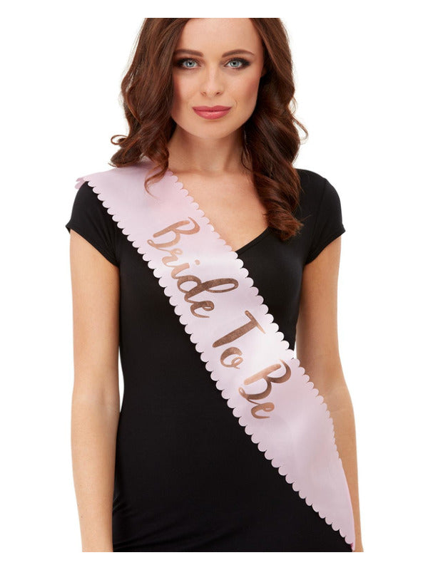 Bride To Be Sash, Pink & Gold Dress Loud