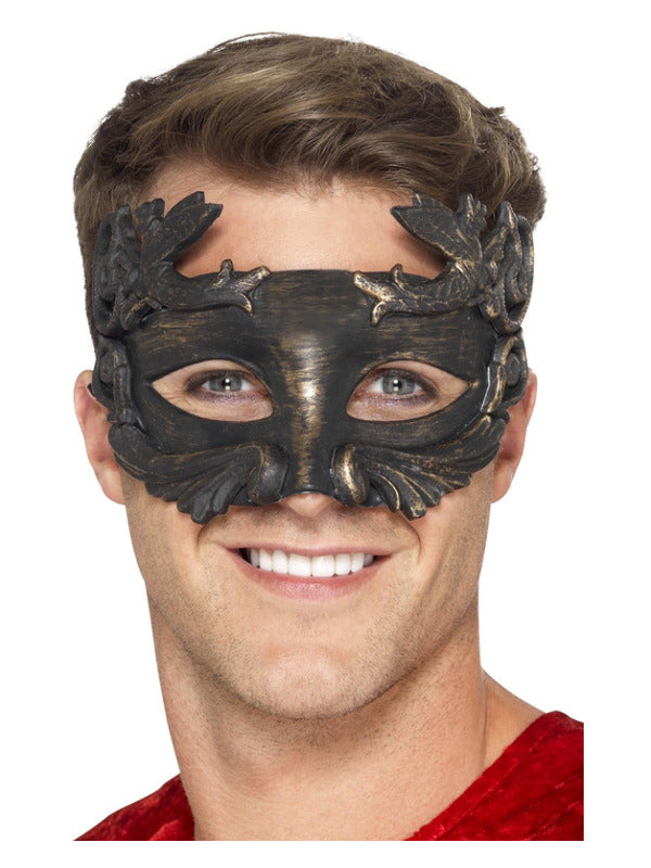 Warrior God Metallic Masquerade Eyemask, Black Dress Loud