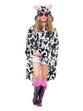 Cow Party Poncho, Black & White Dress Loud