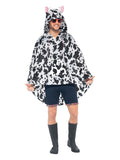 Cow Party Poncho, Black & White Dress Loud