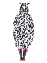 Cow Party Poncho, Black & White Dress Loud