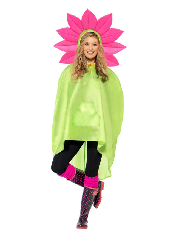 Flower Party Poncho, Green Dress Loud