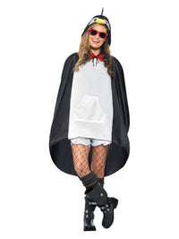 Penguin Party Poncho, Black & White Dress Loud