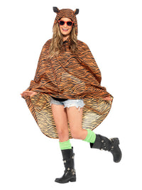 Tiger Party Poncho, Tiger Print Dress Loud